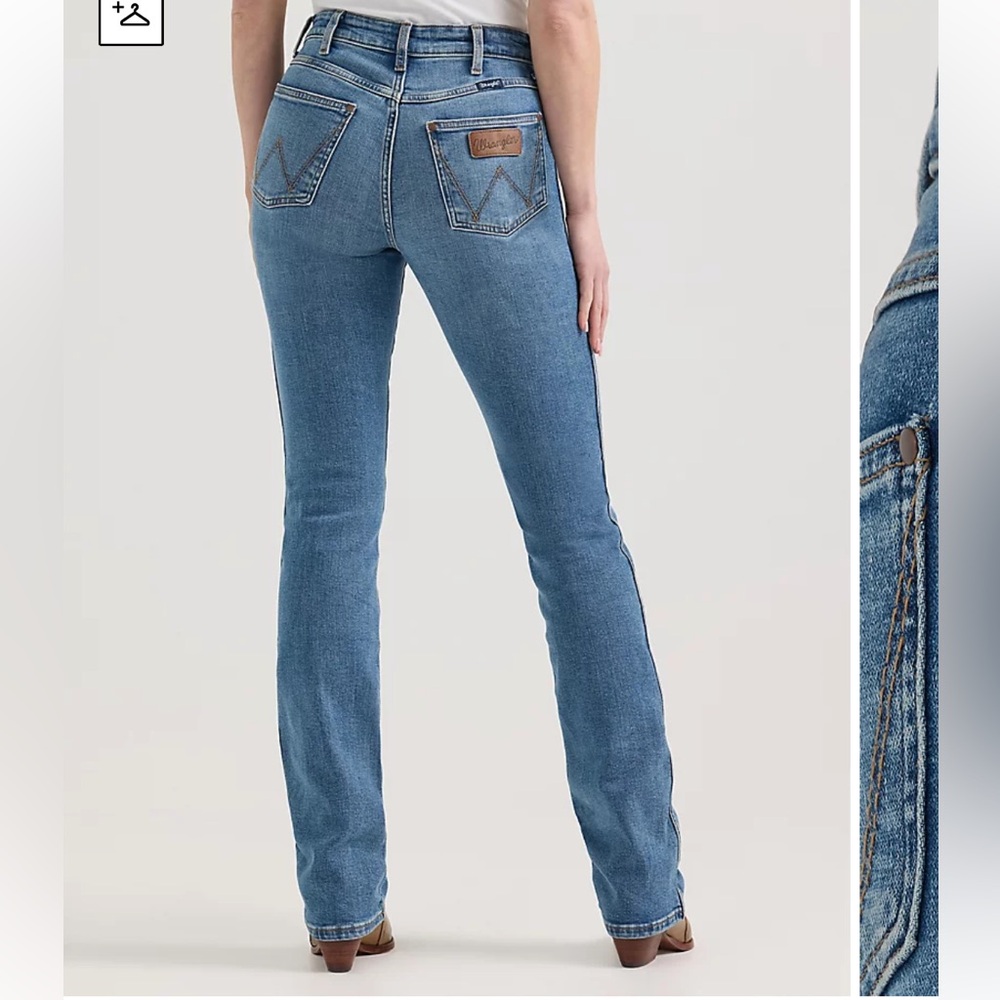 WRANGLER RETRO SLIM BOOT HIGH RISE JEANS 25 X 34 OFFERS WELCOME